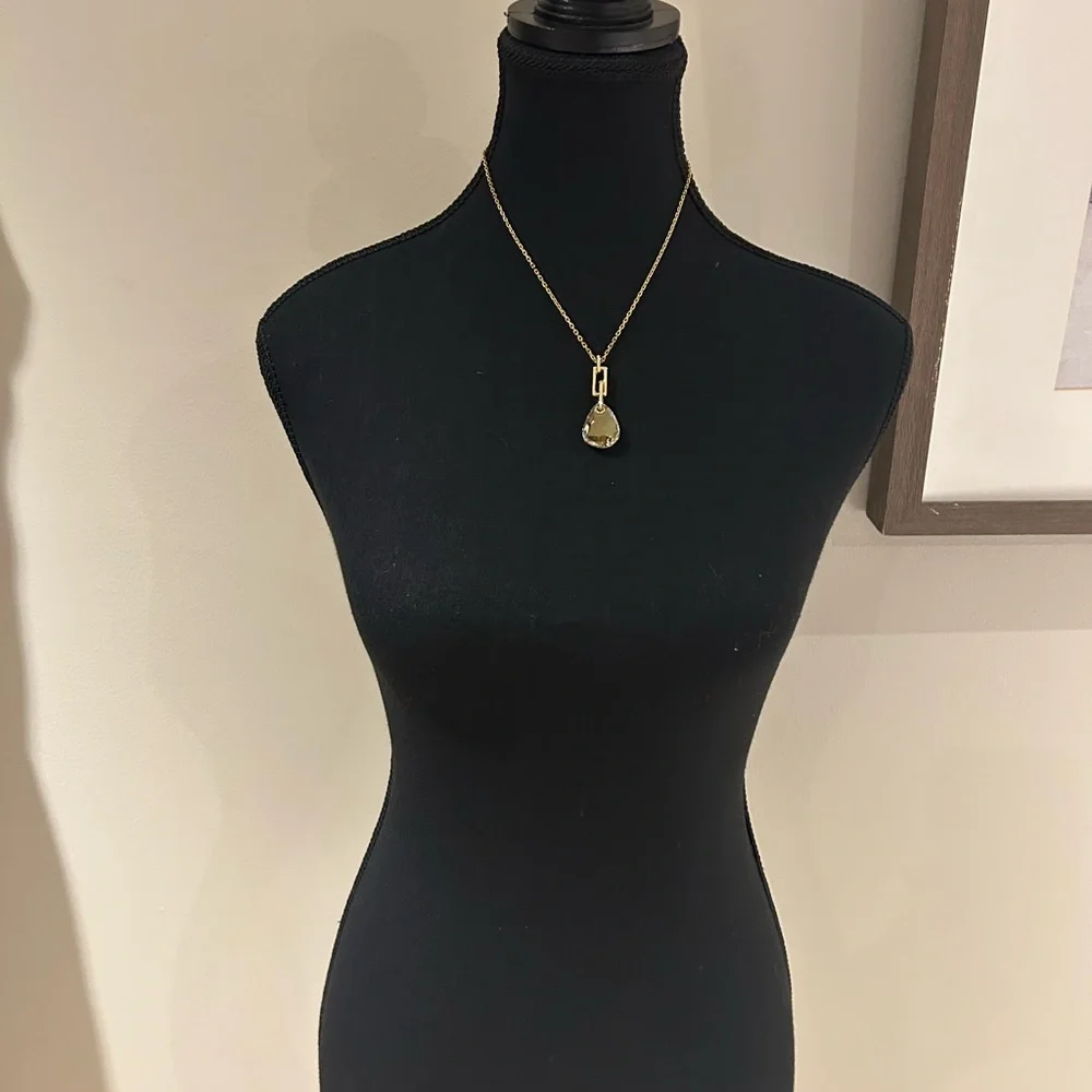 Swarovski Gold-Tone Teardrop Necklace - Picture 2 of 6